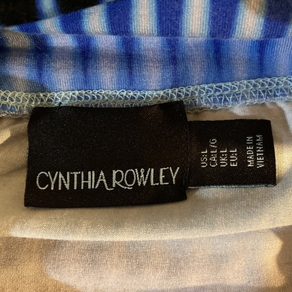 Blue Tie Dye Strapless Maxi Dress or Maxi Skirt Size Large - Picture 3 of 4